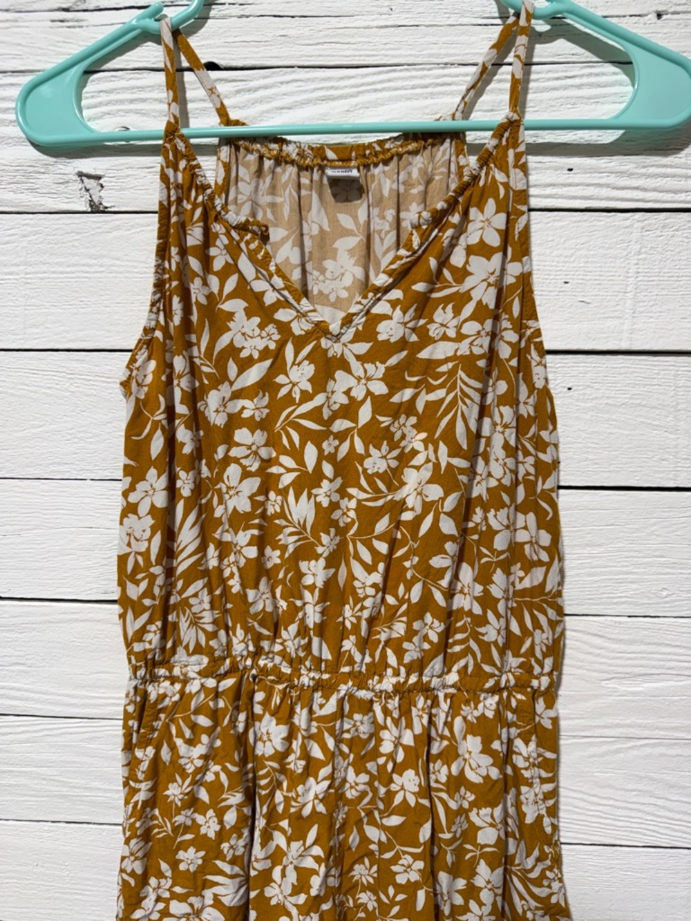 Old Navy Mustard and White Floral Romper - Picture 3 of 5